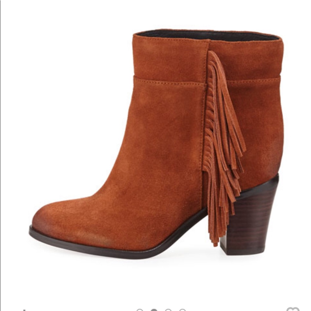 ❌SALE❌ Kenneth Cole Brown Alana Fringe Ankle booties